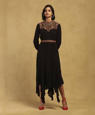 Black velentine long dress 1