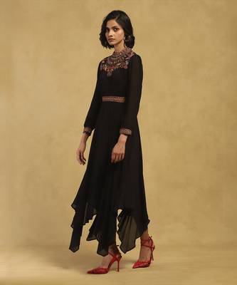 Black velentine long dress 2