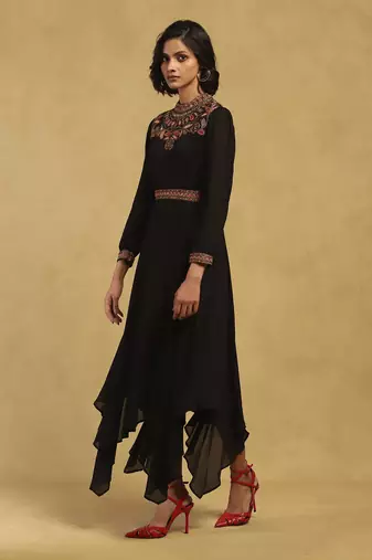 Black velentine long dress