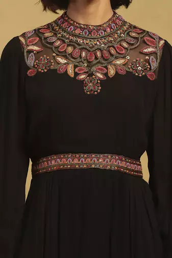 Black velentine long dress