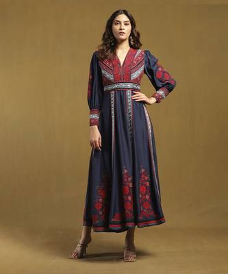 Blue azra long dress 1
