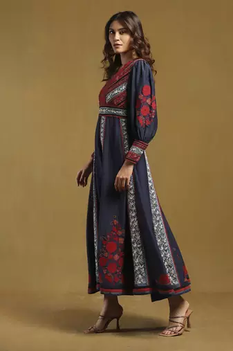 Blue azra long dress