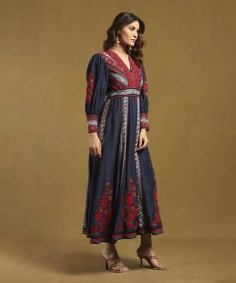 Blue azra long dress 3