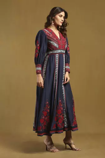 Blue azra long dress