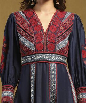 Blue azra long dress 4