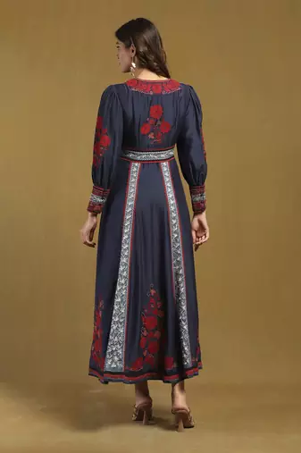 Blue azra long dress