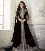 Fetching Black Faux Georgette Semi Stitched Bollywood Women's  Salwar Kameez Online Semi stitched