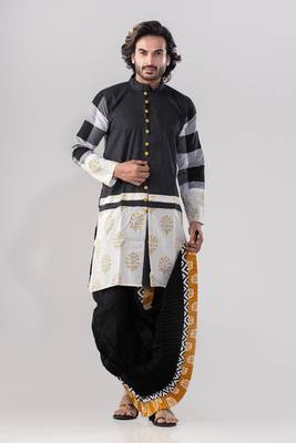 Kishmish- saree & kurta-dhoti couple set 4