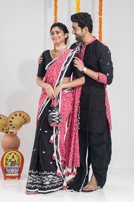 Cross connection- mekhela & kurta-dhoti couple set 3