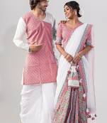Khelaghor- mekhela & kurta-dhoti couple set