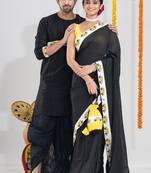 Chupkatha- saree & kurta-dhoti couple set