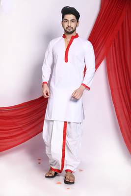 Madhu chandrima- mekhela & kurta-dhoti couple set 4