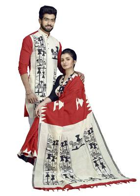 Amader choto gram- saree & kurta cotton couple set 4