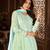 Irresistible Turquoise Faux Georgette Semi Stitched Wedding Women's Salwar Kameez Semi stitched