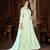 Irresistible Turquoise Faux Georgette Semi Stitched Wedding Women's Salwar Kameez Semi stitched