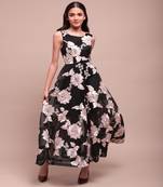 Black aaron long dress