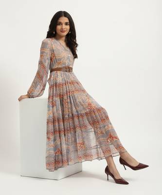 Blue arden maxi dress with camisole 1