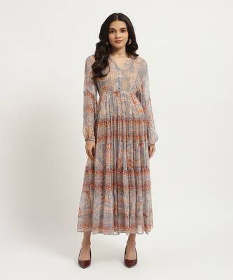 Blue arden maxi dress with camisole 2