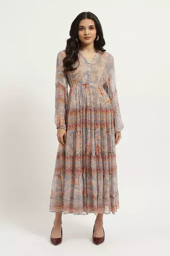 Blue arden maxi dress with camisole