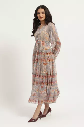 Blue arden maxi dress with camisole