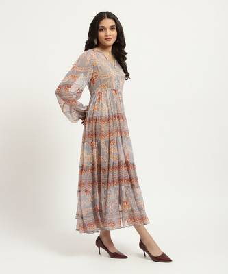 Blue arden maxi dress with camisole 4