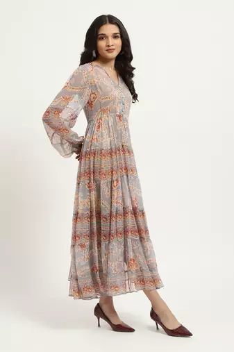 Blue arden maxi dress with camisole