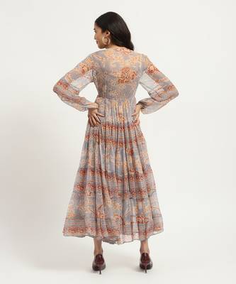 Blue arden maxi dress with camisole 5
