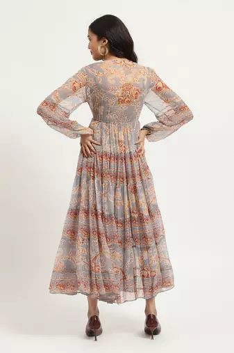 Blue arden maxi dress with camisole