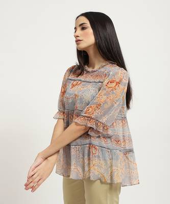 Blue arden top with camisole 4