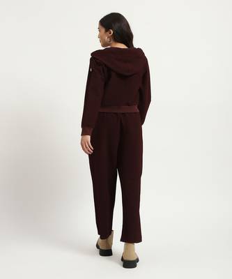 Burgundy athliesure top with pant co-ord set 5