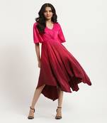 Pink bianca ombre dress