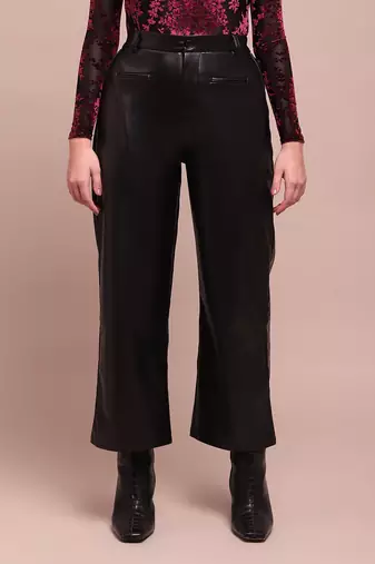 Black emma faux leather pant