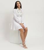 White blainn shirt dress with camisole