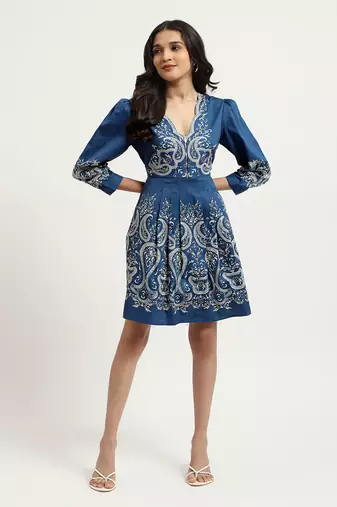 Blue fallon short dress