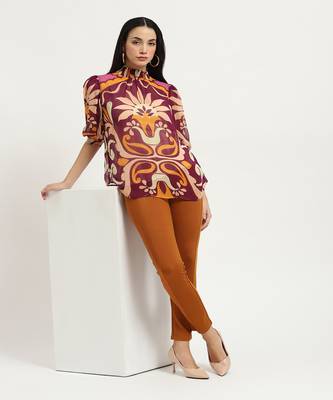 Red flawie top with camisole 2