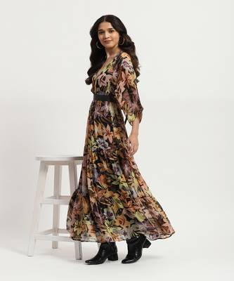 Black giselle maxi dress 1