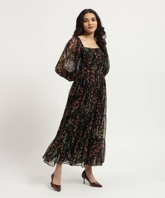 Black heather long dress 4