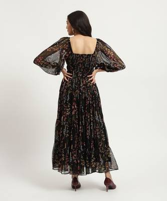 Black heather long dress 5