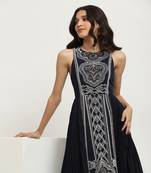 Blue janette satin long dress