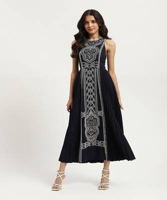 Blue janette satin long dress 2
