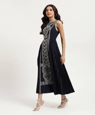 Blue janette satin long dress 3