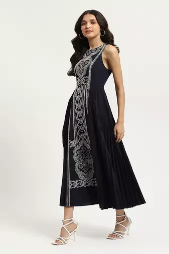 Blue janette satin long dress