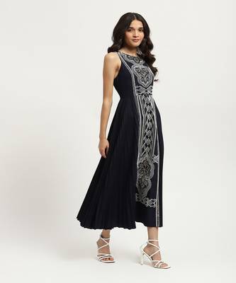 Blue janette satin long dress 4