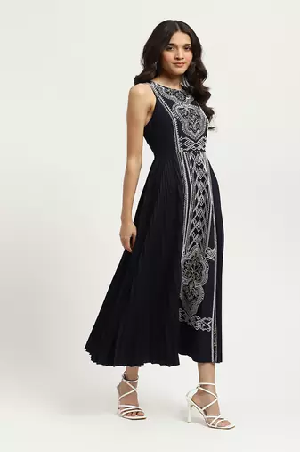 Blue janette satin long dress