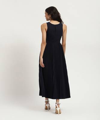 Blue janette satin long dress 5