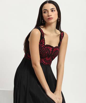 Black laurenza crepe maxi dress 1