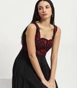 Black laurenza crepe maxi dress