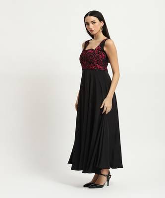 Black laurenza crepe maxi dress 4