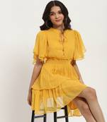 Yellow leena short dress