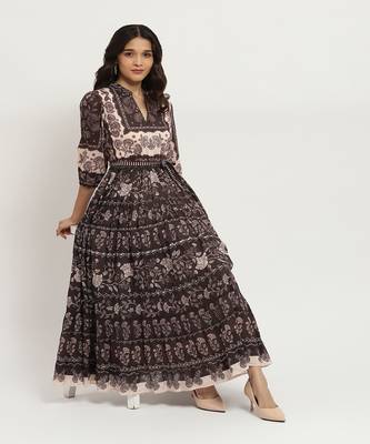 Brown liliana maxi dress 1